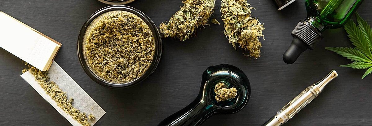 Cannabis in verschiedenen Konsumformen