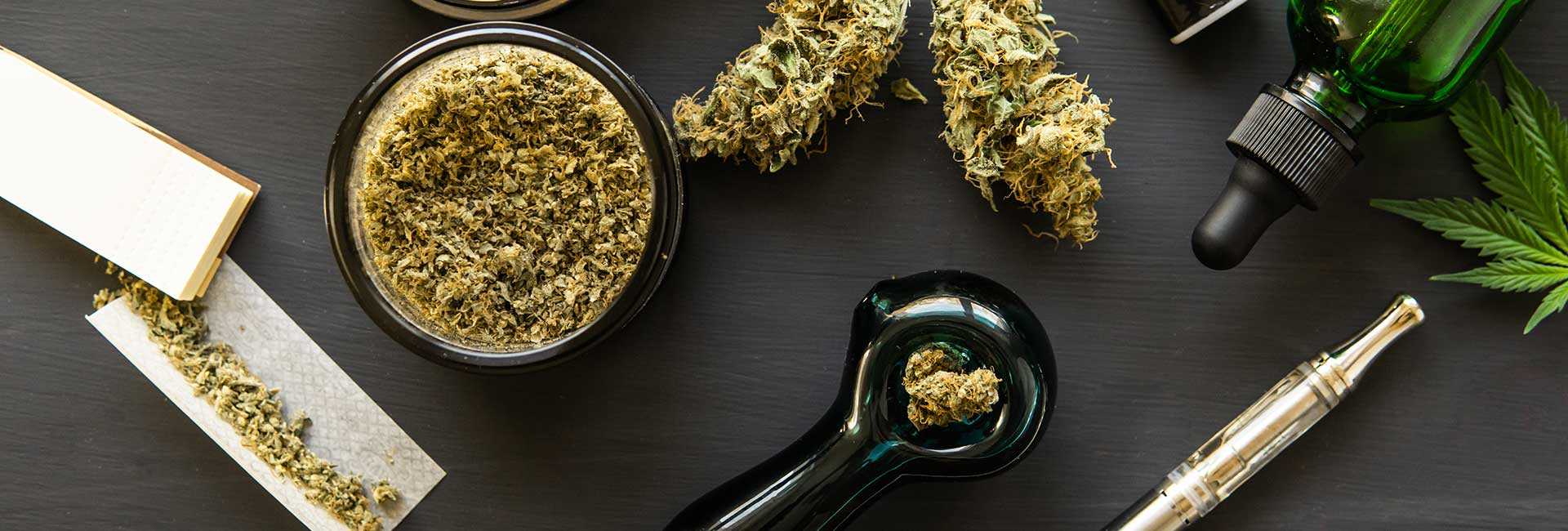 Cannabis in verschiedenen Konsumformen
