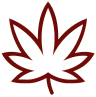 braunes Cannabisblatt