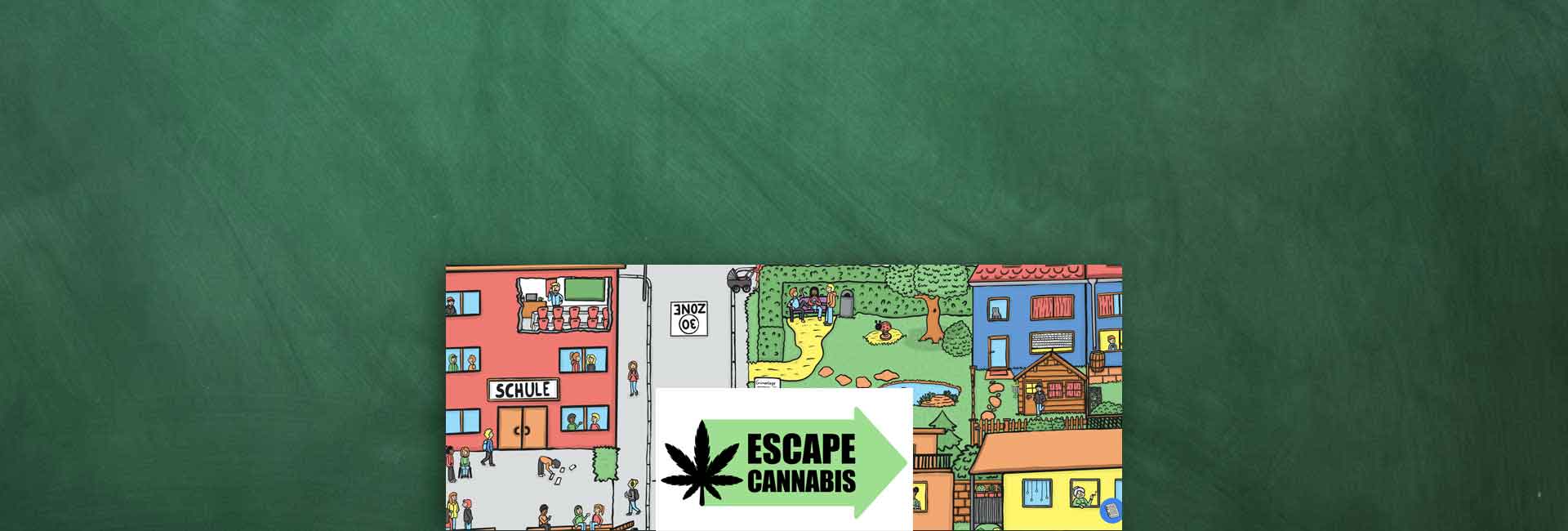 Eine Grafik für das Informationsangebot Escape Cannabis