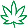 grünes Cannabisblatt